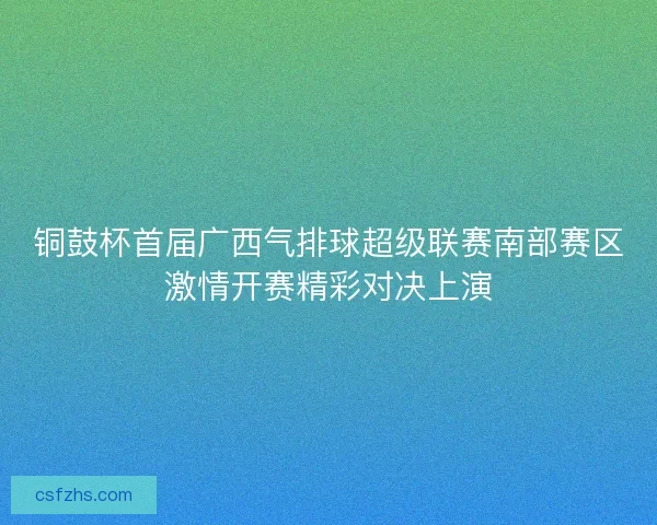 铜鼓杯首届广西气排球超级联赛南部赛区激情开赛精彩对决上演